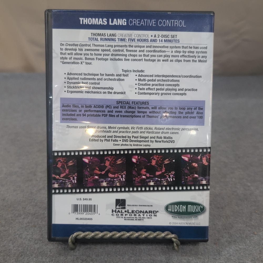 Thomas Lang Creative Control 2-Disc DVD Set Hudson Music Drumming Instructional - Picture 2 of 2
